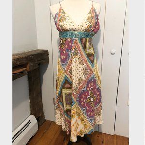 Vintage Nicole Miller Studio Paisley Midi Dress